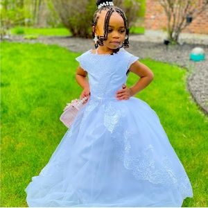4T Toddler Girl White Ball Gown